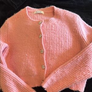 Pazzo Pink Button-Up Women's Sweater
